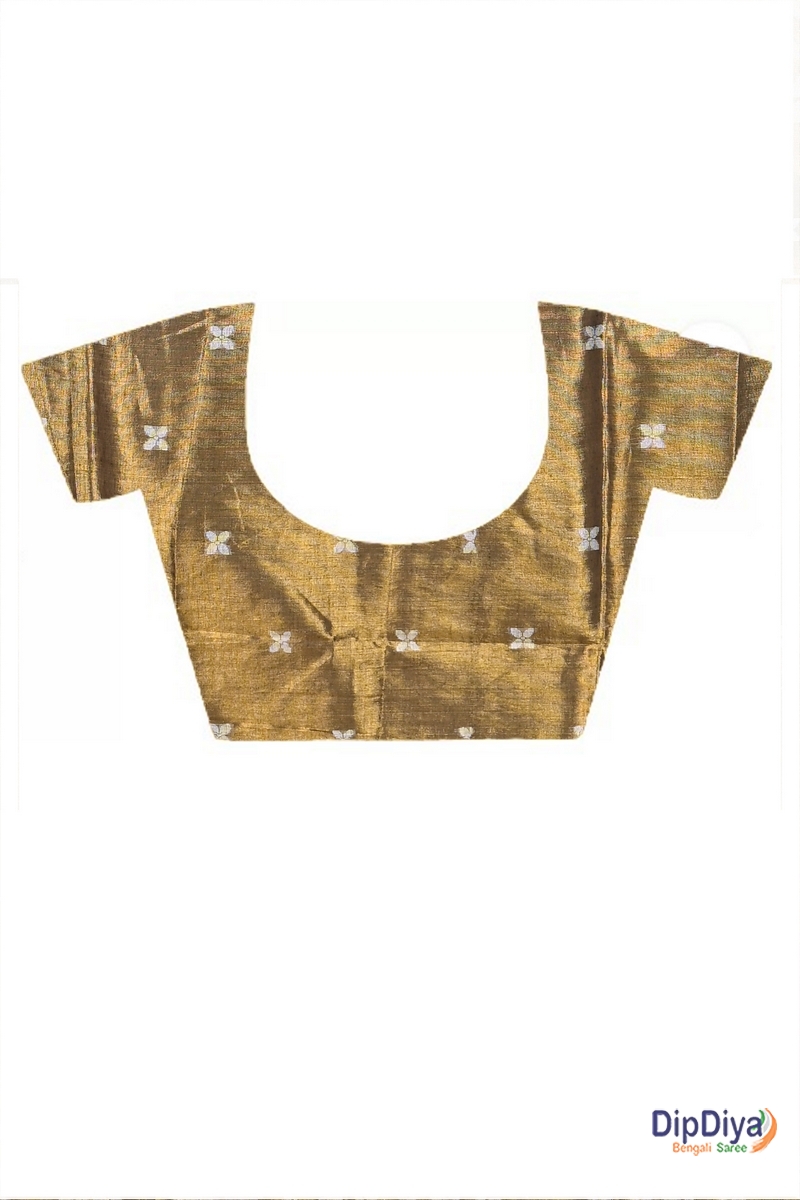 Brown Cotton Silk Parashar Tissue Jamdani Saree (292)